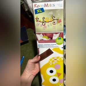 Roommates XL Owl and Name or Alphabet Wall Decals -New!